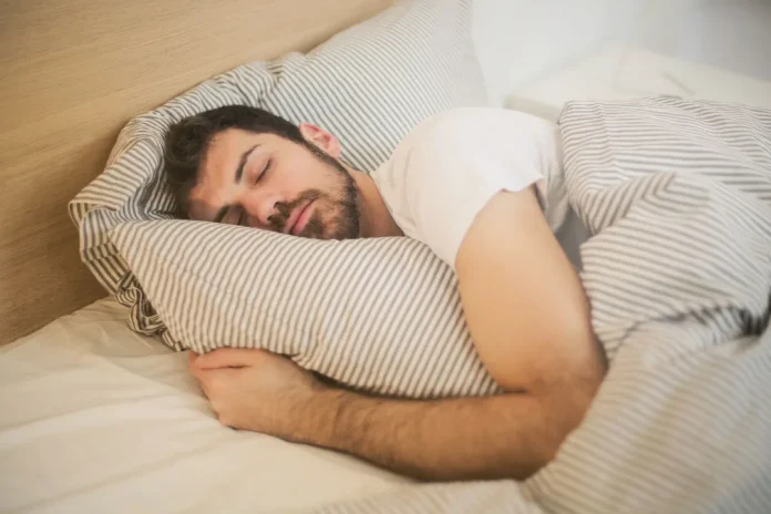 A young having an amazing sleep.